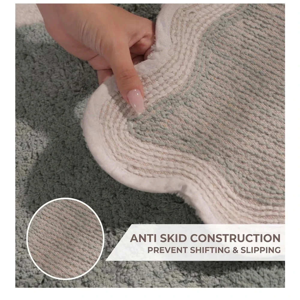 Blue Bathroom Mat Absorbent & Quick-Dry 20x32”